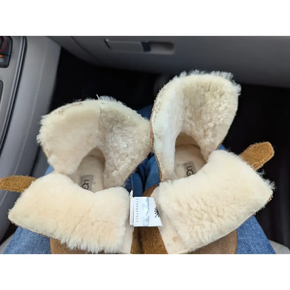 Baby Uggs,Tan Sheep Lined Sz.6 Hook And Loop Closure